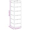 vidaXL Paraplu Standaard met opslag Wit 15,5 x 15,5 x 49 cm Staal