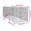 vidaXL Hondenkennel voor buiten 2x6x2 m gegalvaniseerd staal zilver