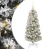 vidaXL Kunstmatige Inklapbare Kerstboom 150 LED's Groen en Wit 120 cm