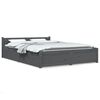 vidaXL Bedframe met lades grijs 140x190 cm
