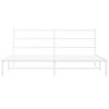 vidaXL Bedframe met hoofdbord metaal wit 180x200 cm