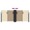 vidaXL Windscherm uittrekbaar 100x600 cm beige
