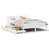 vidaXL Bedframe zonder matras massief grenenhout wit 120x200 cm