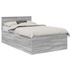 vidaXL Bedframe met hoofdeinde Grijs Sonoma 120 x 190 cm Bewerkt hout