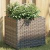 vidaXL Plantenbakken 2 st 36x30x32 cm poly rattan grijs