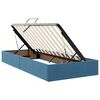 vidaXL Opslag bed met opslag Donkerblauw 100 x 200 cm Fluweel