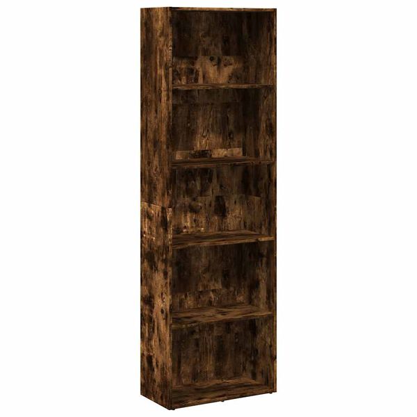vidaXL Boekenkast 60x30x189 cm bewerkt hout gerookt eikenkleurig