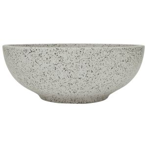 vidaXL Opzetwasbak rond &Phi;41x14 cm keramiek grijs