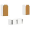 vidaXL Tv-meubelset Wandgemonteerd 6 pcs Hoogglans wit Bewerkt hout