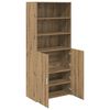 vidaXL Highboard Artisan Eiken 80 x 42,5 x 185 cm Bewerkt hout