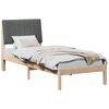 vidaXL Bedframe met hoofdeinde Bruin 75 x 190 cm Massief grenenhout