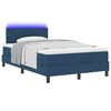 vidaXL Boxspring bed met matras met LED Blauw 120 x 190 cm Stof