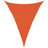 vidaXL Zonnezeil 160 g/m&sup2; driehoekig 3x4x4 m HDPE oranje