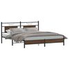 vidaXL Bedframe zonder matras 183x213 cm spaanplaat bruin eikenkleurig
