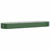 vidaXL Plantenbak 396x100x36 cm gegalvaniseerd staal groen