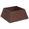 vidaXL Kerstboomkraag Vierkant Donkerbruin 50 x 50 x 25 cm poly rattan