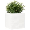 vidaXL Plantenbak 70x70x68,5 cm massief grenenhout wit