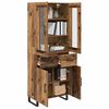 vidaXL Hoge kast met lade 2 pcs Oud Hout Bewerkt hout