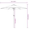 vidaXL Parasol met stalen paal 225x225x212 cm terracottakleurig