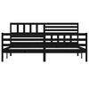 vidaXL Bedframe massief hout zwart 200x200 cm