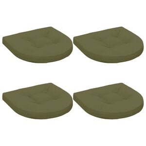 vidaXL 4-Piece Zitkussens 4 st 100% Polyester Olijfgroen