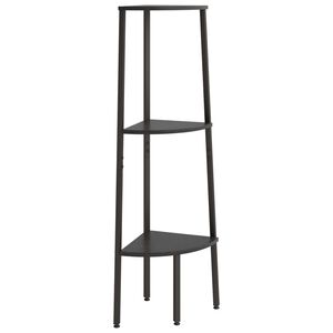 vidaXL Hoekkastje met 3 schappen 45,5x31,5x120 cm zwart