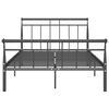 vidaXL Bedframe metaal zwart 120x200 cm