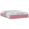 vidaXL Ottoman bedframe zonder matras 140x200 cm fluweel roze