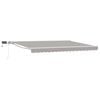 vidaXL Handmatige Luifelhouder met LED's Lichtgrijs en wit. 4,5 &times; 3 m