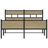 vidaXL Bedframe zonder matras hout sonoma eikenkleurig 137x190 cm