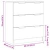 vidaXL Dressoir 60x30x70 cm bewerkt hout oud houtkleurig