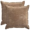 vidaXL Kussensloop 2 pcs HOUTEN Bruin 60 x 60 cm Chenille Stof