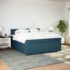 vidaXL Boxspring met matras fluweel blauw 200x200 cm