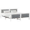 vidaXL Bedframe Lichtgrijs 160 x 200 cm Massief grenenhout