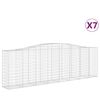 vidaXL Schanskorven 7 st gewelfd 400x50x120/140 cm ijzer
