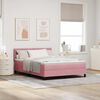 vidaXL Boxspringbed met matras Roze 140 x 200 cm Fluweel