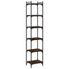 vidaXL Boekenkast 6-laags 40x30x188 cm bewerkt hout bruin eikenkleur