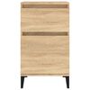 vidaXL Nachtkastjes 2 st 40x35x70 cm bewerkt hout sonoma eikenkleurig