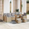 vidaXL Tuin Sofa Set met kussen met opslag 10 pcs Beige en Licht Grijs