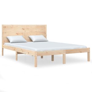 vidaXL Bedframe massief hout 135x190 cm