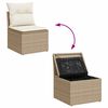 vidaXL 8-delige Loungeset met kussens poly rattan acacia beige