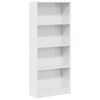 vidaXL Boekenkast 60x24x143 cm bewerkt hout hoogglans wit