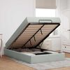 vidaXL Bedframe met matras met matras 2 pcs Lichtgrijs Fluweel