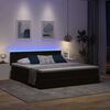 vidaXL Opbergbed met LED met matras met LED Zwart 180 x 200 cm Fluweel
