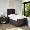 vidaXL Boxspring met matras stof donkerbruin 90x190 cm