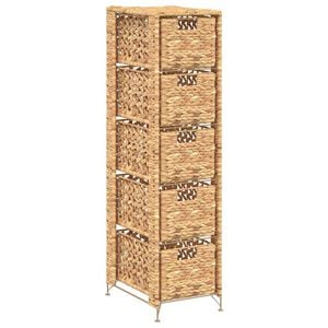 vidaXL Opbergset met 5 manden 25,5x37x100 cm waterhyacint