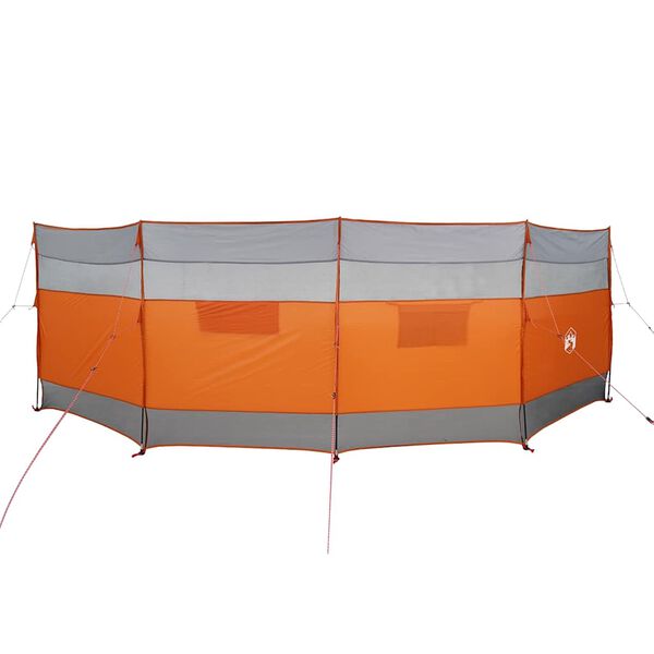 vidaXL Windscherm camping waterdicht 510x153 cm grijs en oranje