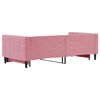 vidaXL Slaapbank met onderschuifbed 90x200 cm fluweel roze