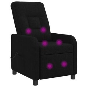 vidaXL Massage Recliner Zwart Stof