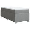 vidaXL Boxspring met matras stof lichtgrijs 100x200 cm